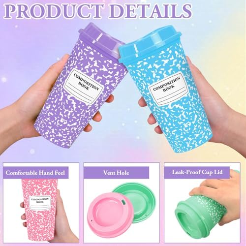 Whaline 12Pcs Teacher Appreciation Gifts Composition Notebook Coffee Cups