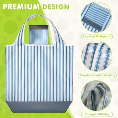 TOGETRUE Reusable Grocery Bags, Foldable Shopping Bag, Bulk Packable Tote