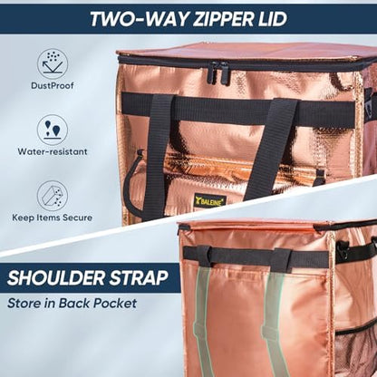 BALEINE Reusable Grocery Bag on Wheels, Foldable Rolling Tote Bag