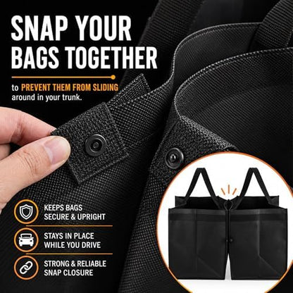 Homemell Heavy Duty Reusable Grocery Bags, Large Shopping Tote Bag, 6 Pack