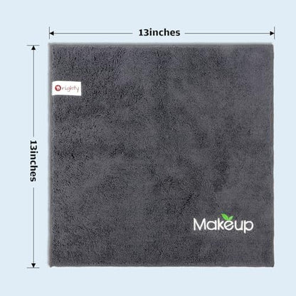 Orighty Microfiber Makeup Remover Cloths, 13 x 13 Inch, 6 Pack Grey