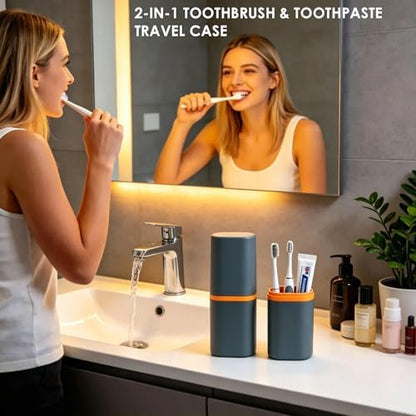 Toothbrush Travel Case - Travel Toothbrush and Toothpaste Case