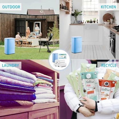 tall kitchen white trash-bags 13 gallon - kitchen garbage bags unscented biodegradable 60 Count Office waste basket Liners recycling Compostable Strong Thick Bulk Inwaysin