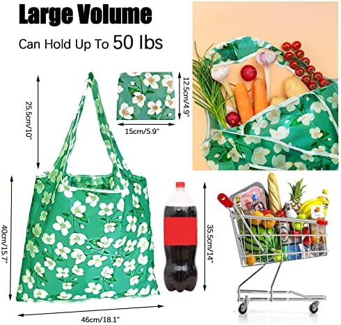 RUIPBOTE12 Pack Reusable Grocery Bag, Foldable Shopping Bag, Large Capacity Gift Tote Bag, Storage Bag for Groceries