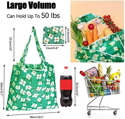 RUIPBOTE12 Pack Reusable Grocery Bag, Foldable Shopping Bag, Large Capacity Gift Tote Bag, Storage Bag for Groceries
