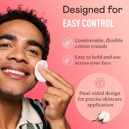 Swisspers Premium Exfoliating Cotton Rounds, Dual-Sided (Pack of 3)