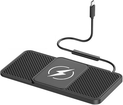 Wireless Car Charger Pad for Kia Sportage NIRO Borrego Seltos Sorento Telluride 2000-2026, Type-C/USB 20W Fast Car Charger Non-Slip Phone Charging Mat for Commutes Home Travel