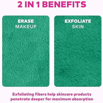 The Original MakeUp Eraser PRO, Effortlessly Remove All Makeup Using Only Water, Including Waterproof Mascara, Eyeliner, Foundation, Lipstick, Sunscreen,and More! Green, 1ct.