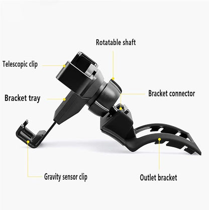 BEERTE Car Mount for Honda Civic 2016-2021 Adjustable Air Vent Gravity Phone Holder,Car Dashboard Cell Phone Mount,Carbon Fiber Pattern Phone Mount fit for All Smartphone