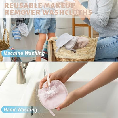 15 Pcs Reusable Makeup Remover Cloths, 5"x5", Multicolor