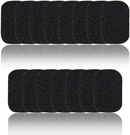 15 Piece Soap Savers Pads - Black BPA Free Holder for Bar Soap, Non-Slip Self Draining Dish Lift for Shower, Kitchen, Bathroom - Tray Bulk Accessories