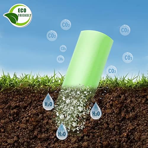 Trash Bags 13 Gallon Tall Kitchen Garbage Bags, Inwaysin Recycle Bags, Biodegradable Trash Bags, 75 Bags, Green