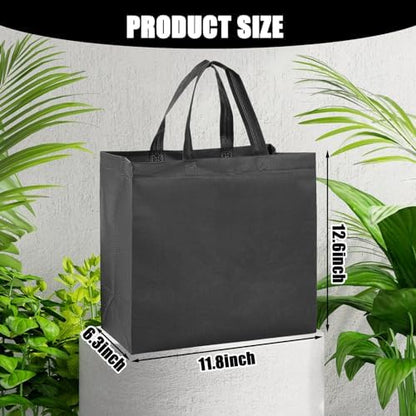 50pcs Reusable Grocery Bags with Handles Non Woven Shopping Tote Bags Bulk