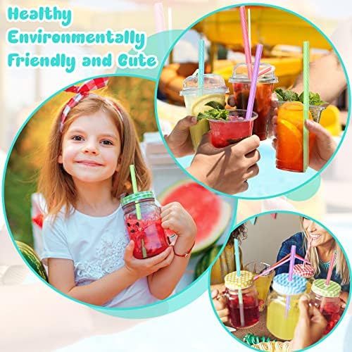 Meanplan 4 Sets Reusable Straws Travel Case Brush Silicone,Classic Color
