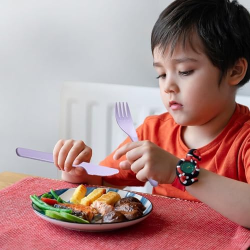 Reusable Travel Utensils Set with Case Wheat Straw Fork Spoon Knife Cutlery