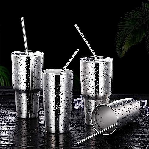 Vinaco 12 Pack 0.24" Wide Reusable Stainless Steel metal Straws