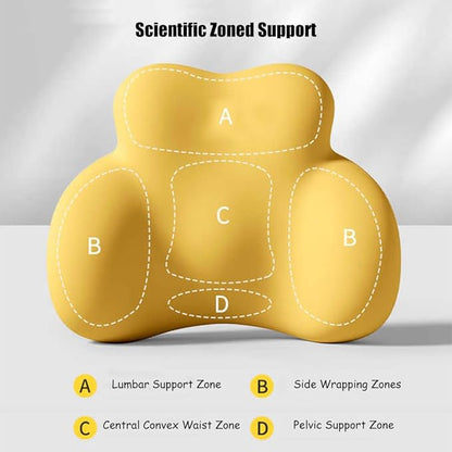 Car Lumbar Support Pillow for Subaru Crosstrek 2024 Memory Foam Back Support Cushion Breathable Car Seat Lumbar Pad Accessories,Dark Gray