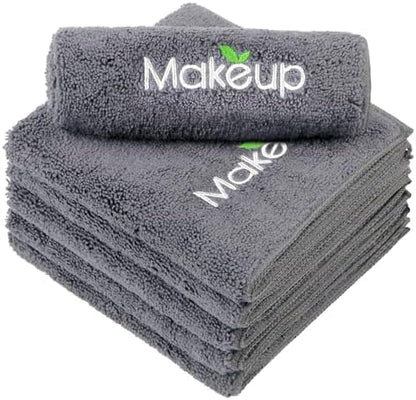 Orighty Microfiber Makeup Remover Cloths, 13 x 13 Inch, 6 Pack Grey