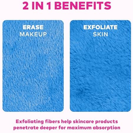 The Original MakeUp Eraser PRO, Effortlessly Remove All Makeup Using Only Water, Including Waterproof Mascara, Eyeliner, Foundation, Lipstick, Sunscreen,and More! Berry Blue, 1ct