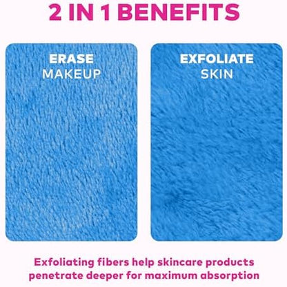 The Original MakeUp Eraser PRO, Effortlessly Remove All Makeup Using Only Water, Including Waterproof Mascara, Eyeliner, Foundation, Lipstick, Sunscreen,and More! Berry Blue, 1ct