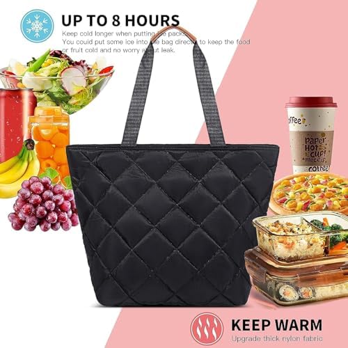 Insulated Cooler Bag Reusable Grocery Tote Bags Transport Large Lunch Box for Women