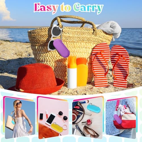 Meanplan 4 Sets Reusable Straws Travel Case Brush Silicone,Multicolor