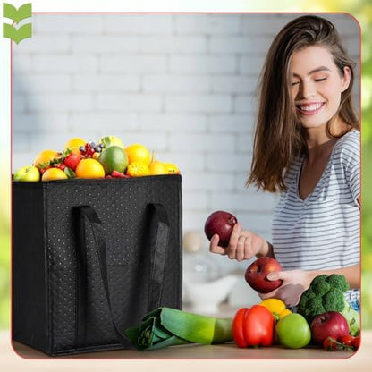Paterr 4 Pcs Insulated Grocery Bags Reusable, with Zipper