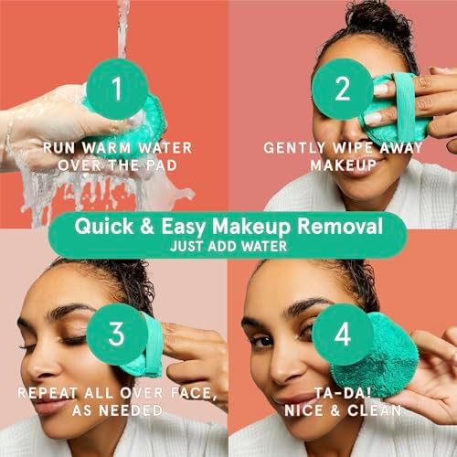 Cleanlogic Exfoliating Dual-Texture Facial Pads - Makeup Remover - 9 Count