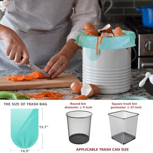 AYOTEE 1.2 Gallon Small Trash Bags Compostable Garbage Bags, 125 Count