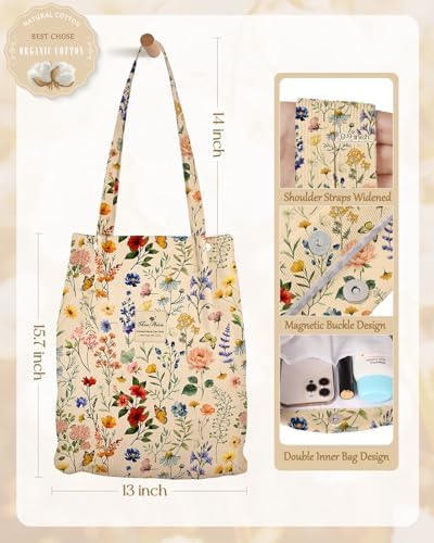 Miss Adola 2 Pack Corduroy Tote Bag with Pouch for Women