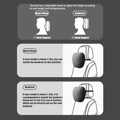 Car Headrest Pillow for Mercedes Benz GLS/AMG X167 X166 SUV 5-Seats Car Seat Lumbar Pillow Car Headrest Pillow Car Seat Neck Break Cushion Head Support Rest Pillow Accessories