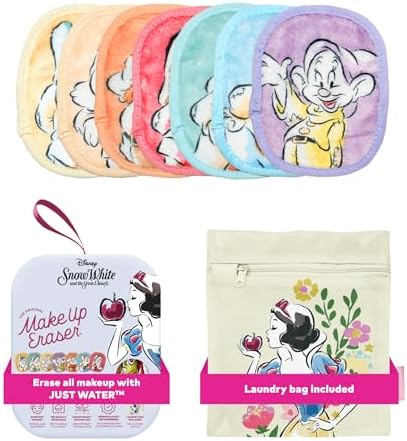 The Original MakeUp Eraser 7-Day Set, Erase All Makeup With Just Water, Including Waterproof Mascara, Eyeliner, Foundation, Lipstick, Sunscreen, and More! (Snow White), 7ct.