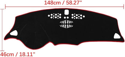 X AUTOHAUX Car Dashboard Cover Nonslip Black Red Dash Cover Mat Pad for Chevrolet Malibu 16-18