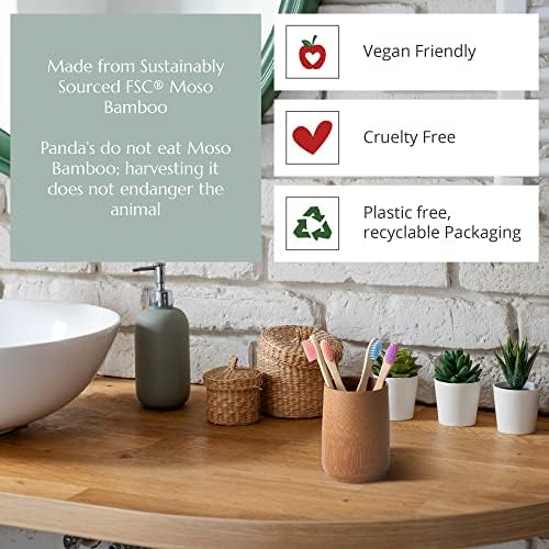 Wild & Stone Kids Bamboo Toothbrushes, 4-Pack, Soft Bristles, BPA-Free