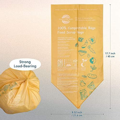 Compost Bags, Trash Bags 3 Gallon, Extra Thick, US BPI ASTM D6400 Certified Compostable Food Scrap Kitchen Waste Bags, 200 Count
