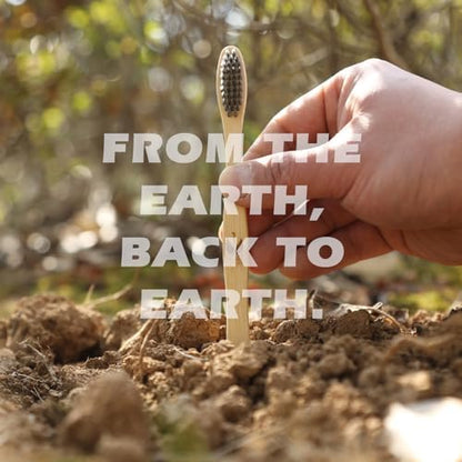 Isshah Biodegradable Bamboo Toothbrush - Compostable Eco-Friendly - 8 Pack