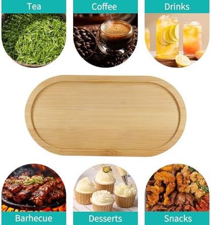 1Pc Bamboo soap Dispenser Tray, Bathroom Countertop Tray Kitchen Trays Sink Dresser Jewelry Ring Dish, Comestic Holder Bathtub Organizer, Ideal for Jewelry, Cosmetics, and Small Items (1)
