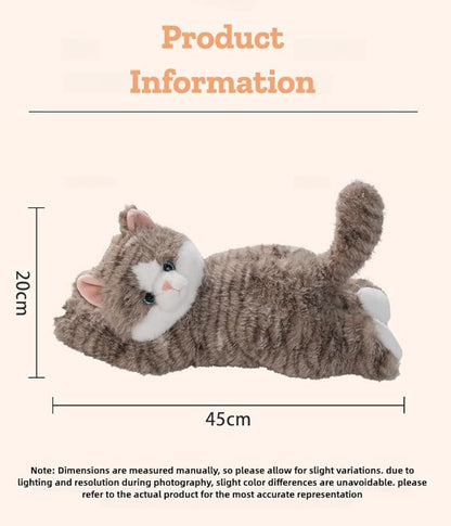 WASTROYAL Cute Cat Car Tissue Box Cover with Plush Doll, Hanging Vehicle Interior Organizer, Adorable Auto Decoration & Practical Accessory (Grey)
