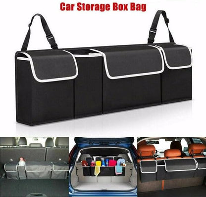Car Trunk Organizer Oxford Interior Accessories Back Seat Storage Bag 4 Pocket
