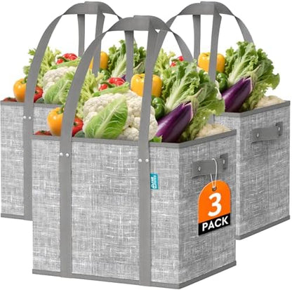 Fab totes Reusable Grocery Bags，Foldable Shopping Tote Bags