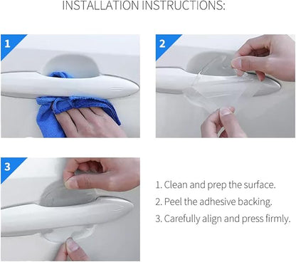 iPick Image for Ford F-150 2015 up Universal Car Door Handle Cup Protector Clear Decal Stickers, Pair - Official Licensed