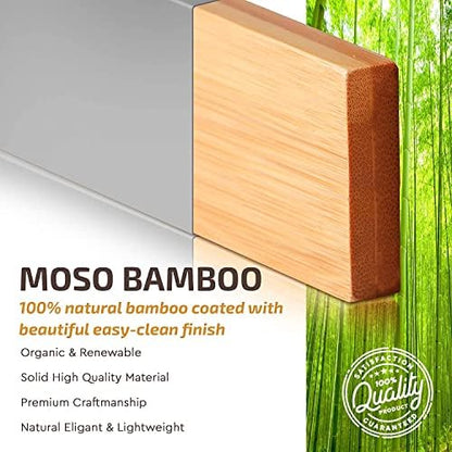 Bambüsi Bamboo Drawer Dividers 6 Pack - Deep Drawer Organizer, Adjustable 16 to 22 Inch Expandable Dividers, 2.6 Inch High Wood Separators for Kitchen, Clothes, Bedroom, Bathroom, Office - Grey