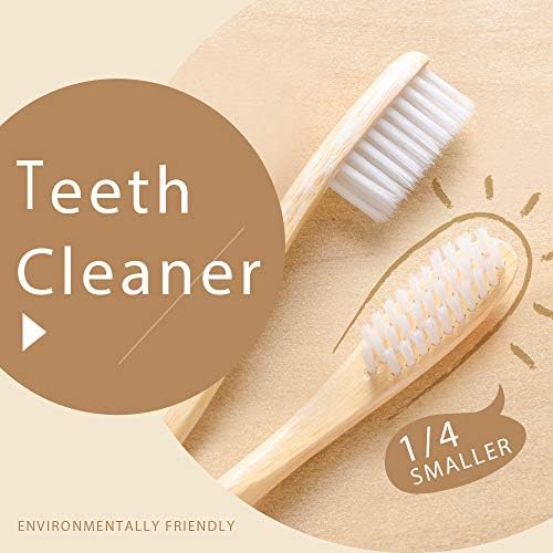 laboos Bamboo Manual Toothbrush, Soft Compact Bristle, Eco Friendly Biodegradable Wooden Toothbrush for Daily Use (4 Pack)