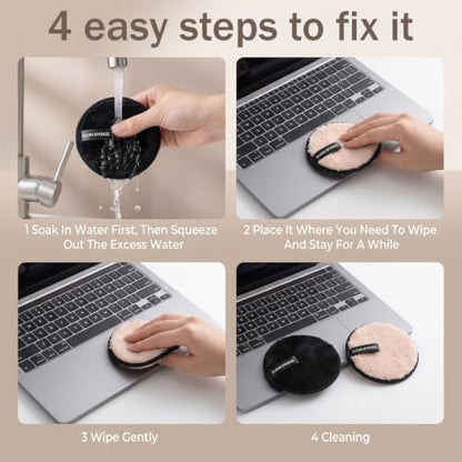 6 Pcs Double-Sided Facial Cleansing Pads Reusable Makeup Remover Pads