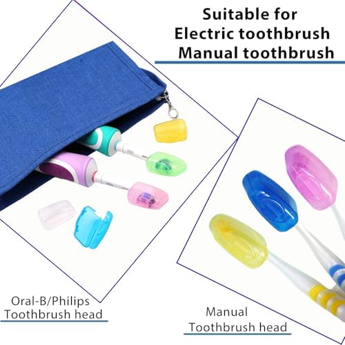 Toothbrush Travel Case for Oral B/Oral-B Pro 1000 1500 5000 7000 & Philips Sonicare 4100 1100 5300 5100 6100/iO Electric Toothbrush, Hard Protective Storage Bag (Light purple case with toothbrush cap)