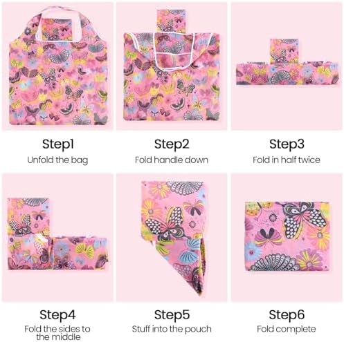 Paterr 50 Pack Reusable Grocery Bags Foldable Shopping Tote