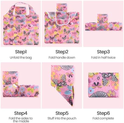 Paterr 50 Pack Reusable Grocery Bags Foldable Shopping Tote