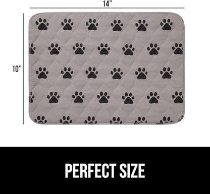 GORILLA GRIP Washable Puppy Pads, Slip Resistant Dog Crate Mat, Waterproof Cloth Pee Pad for Training Puppies in Playpen, Reusable Pet Incontinence Blanket, Protects Sofa, Furniture, 14x10 Pack of 2