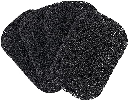 15 Piece Soap Savers Pads - Black BPA Free Holder for Bar Soap, Non-Slip Self Draining Dish Lift for Shower, Kitchen, Bathroom - Tray Bulk Accessories