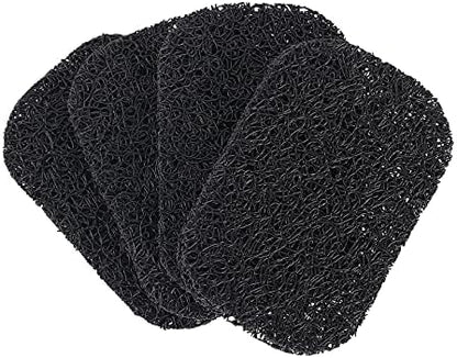 15 Piece Soap Savers Pads - Black BPA Free Holder for Bar Soap, Non-Slip Self Draining Dish Lift for Shower, Kitchen, Bathroom - Tray Bulk Accessories